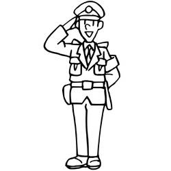 Coloriage Policier (Carrières et Professions) #178969 à imprimer et colorier