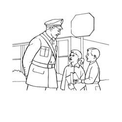 Coloriage Policier (Carrières et Professions) #178972 à imprimer et colorier