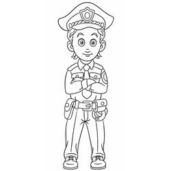 Coloriage Policier (Carrières et Professions) #178974 à imprimer et colorier