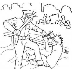 Coloriage Policier (Carrières et Professions) #178977 à imprimer et colorier