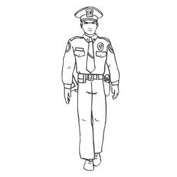 Coloriage Policier (Carrières et Professions) #178979 à imprimer et colorier