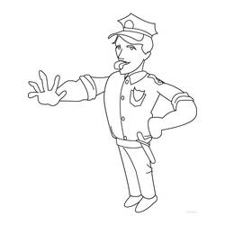 Coloriage Policier (Carrières et Professions) #178987 à imprimer et colorier