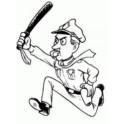 Coloriage Policier (Carrières et Professions) #178989 à imprimer et colorier