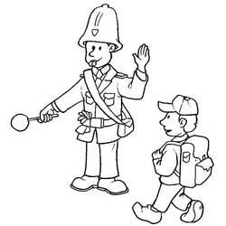 Coloriage Policier (Carrières et Professions) #178992 à imprimer et colorier