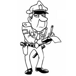Coloriage Policier (Carrières et Professions) #179000 à imprimer et colorier