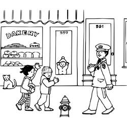 Coloriage Policier (Carrières et Professions) #193541 à imprimer et colorier