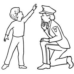 Coloriage Policier (Carrières et Professions) #193542 à imprimer et colorier