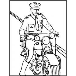 Coloriage Policier (Carrières et Professions) #193546 à imprimer et colorier
