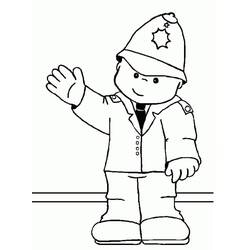 Coloriage Policier (Carrières et Professions) #193547 à imprimer et colorier