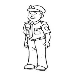 Coloriage Policier (Carrières et Professions) #193549 à imprimer et colorier
