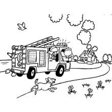 Dessin à colorier: Pompier (Carrières et Professions) #105518 - Coloriages à Imprimer Gratuits