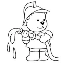 Dessin à colorier: Pompier (Carrières et Professions) #105520 - Coloriages à Imprimer Gratuits