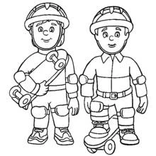 Dessin à colorier: Pompier (Carrières et Professions) #105608 - Coloriages à Imprimer Gratuits
