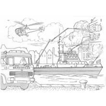Dessin à colorier: Pompier (Carrières et Professions) #105624 - Coloriages à Imprimer Gratuits