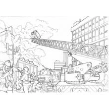 Dessin à colorier: Pompier (Carrières et Professions) #105636 - Coloriages à Imprimer Gratuits