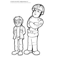 Dessin à colorier: Pompier (Carrières et Professions) #105663 - Coloriages à Imprimer Gratuits
