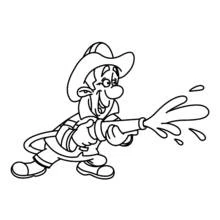 Dessin à colorier: Pompier (Carrières et Professions) #105665 - Coloriages à Imprimer Gratuits