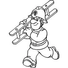 Dessin à colorier: Pompier (Carrières et Professions) #105674 - Coloriages à Imprimer Gratuits