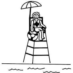 Dessin à colorier: Sauveteur (Carrières et Professions) #205620 - Coloriages à Imprimer Gratuits