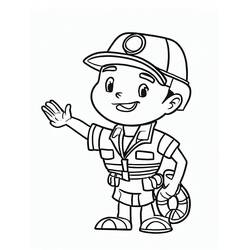 Dessin à colorier: Sauveteur (Carrières et Professions) #205639 - Coloriages à Imprimer Gratuits