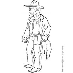 Dessin à colorier: Sherif (Carrières et Professions) #107436 - Coloriages à Imprimer Gratuits