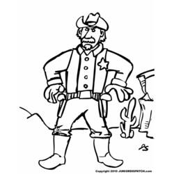 Dessin à colorier: Sherif (Carrières et Professions) #107438 - Coloriages à Imprimer Gratuits