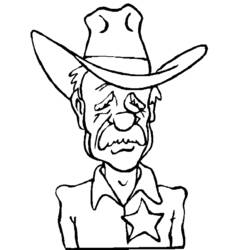 Dessin à colorier: Sherif (Carrières et Professions) #107526 - Coloriages à Imprimer Gratuits