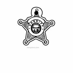 Dessin à colorier: Sherif (Carrières et Professions) #107574 - Coloriages à Imprimer Gratuits