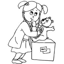 Dessin à colorier: Vétérinaire (Carrières et Professions) #213819 - Coloriages à Imprimer Gratuits