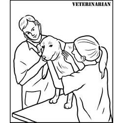 Dessin à colorier: Vétérinaire (Carrières et Professions) #213828 - Coloriages à Imprimer Gratuits