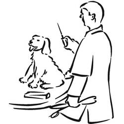 Dessin à colorier: Vétérinaire (Carrières et Professions) #213830 - Coloriages à Imprimer Gratuits