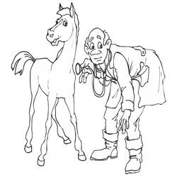 Dessin à colorier: Vétérinaire (Carrières et Professions) #213835 - Coloriages à Imprimer Gratuits