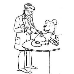 Dessin à colorier: Vétérinaire (Carrières et Professions) #213845 - Coloriages à Imprimer Gratuits