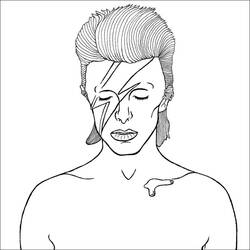 Dessin à colorier: David Bowie (Célébrités) #122245 - Coloriages à imprimer
