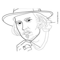 Dessin à colorier: Johnny Depp (Célébrités) #123658 - Coloriages à Imprimer Gratuits