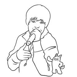 Dessin à colorier: Justin Bieber (Célébrités) #122431 - Coloriages à imprimer