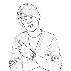 Dessin à colorier: Justin Bieber (Célébrités) #122448 - Coloriages à imprimer