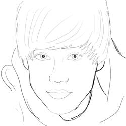 Dessin à colorier: Justin Bieber (Célébrités) #122450 - Coloriages à Imprimer