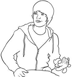Dessin à colorier: Justin Bieber (Célébrités) #122454 - Coloriages à imprimer