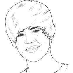 Dessin à colorier: Justin Bieber (Célébrités) #122460 - Coloriages à imprimer