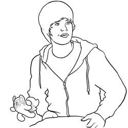 Dessin à colorier: Justin Bieber (Célébrités) #122461 - Coloriages à Imprimer