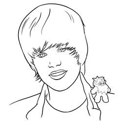 Dessin à colorier: Justin Bieber (Célébrités) #122468 - Coloriages à Imprimer