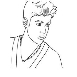 Dessin à colorier: Justin Bieber (Célébrités) #122481 - Coloriages à Imprimer