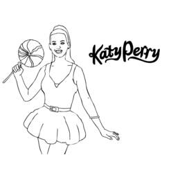 Dessin à colorier: Katy Perry (Célébrités) #123324 - Coloriages à imprimer