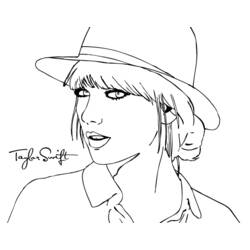Dessin à colorier: Taylor Swift (Célébrités) #123852 - Coloriages à imprimer