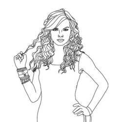 Dessins à colorier: Taylor Swift - Coloriages à imprimer
