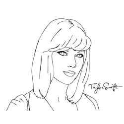 Dessin à colorier: Taylor Swift (Célébrités) #123873 - Coloriages à imprimer
