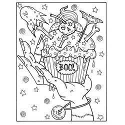 Dessin à colorier: Halloween Adulte (Coloriage Adulte) #200252 - Coloriages à Imprimer Gratuits