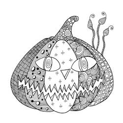 Dessin à colorier: Halloween Adulte (Coloriage Adulte) #200270 - Coloriages à Imprimer Gratuits