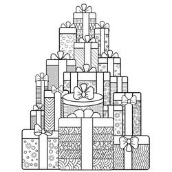 Dessin à colorier: Noël Adulte (Coloriage Adulte) #215683 - Coloriages à Imprimer Gratuits